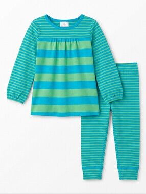 Hanna Andersson Blue and Green Kids Matching Set